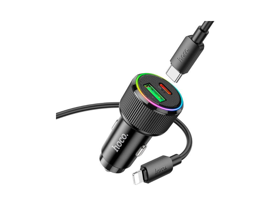 Hoco Car Charger NZ14A Guerrero 38W with Dual Ports & Cable Set Hoco Car Charger NZ14A Guerrero 38W with Dual Ports & Cable Set